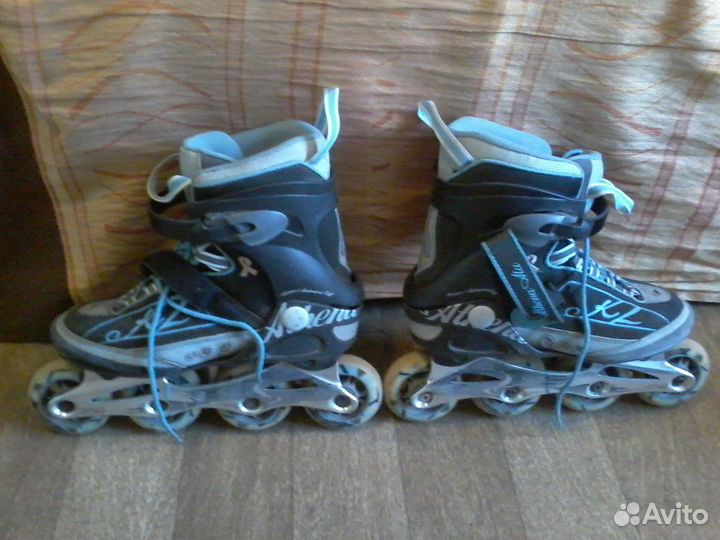 Ролики женские К2 Athena Alu и защита Rollerblade