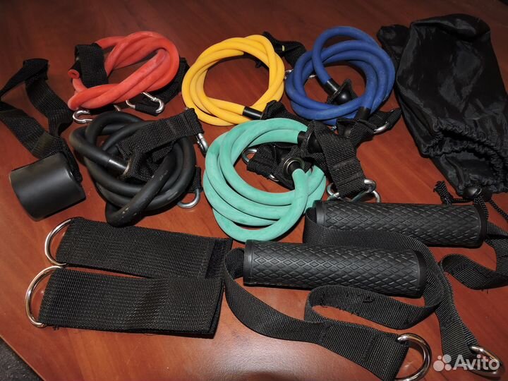 Набор трубчатых эспандеров для фитнеса