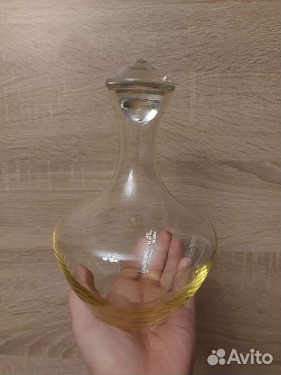 Графин жёлтое стекло СССР в идеальном состоянии