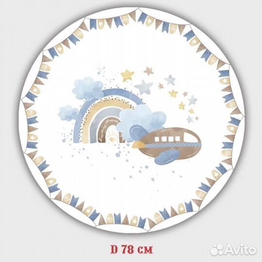 Простынь на круглую кроватку