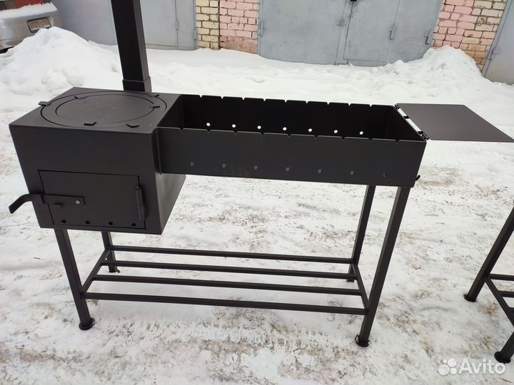 Мангал с печью под казан 5мм
