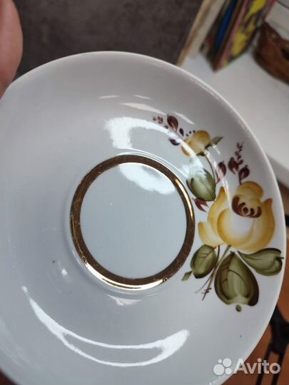 Блюдца фарфор СССР 4 штуки разные