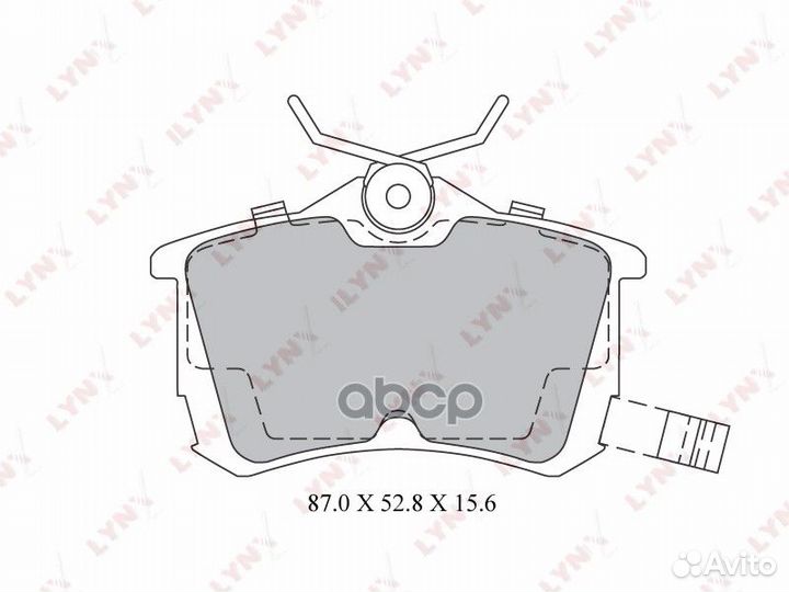 Колодки тормозные дисковые зад BD3425 lynxauto