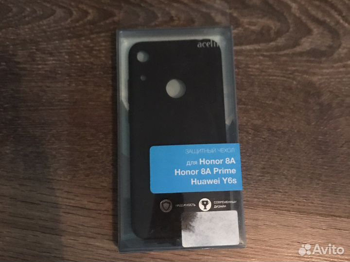 Чехол на honor 8а чёрного цвета новый