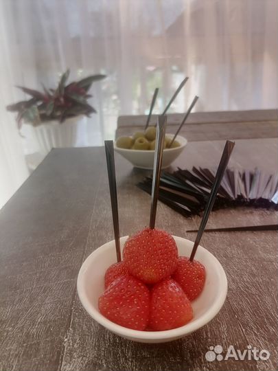 Шпажки для канапе призма черные 500 штук