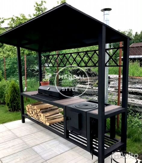 Мангал с крышей