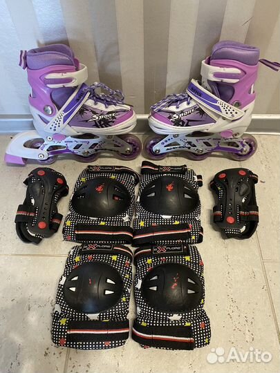 Роликовые коньки детские раздвижные 26