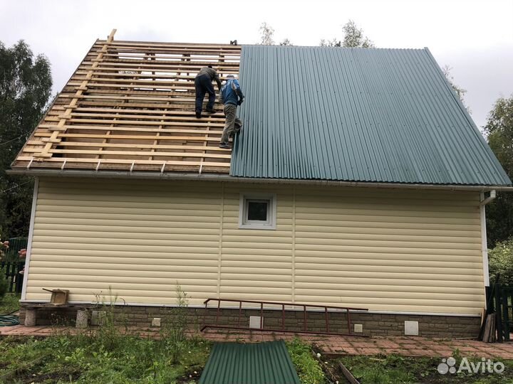 Кровельные работы, Ремонт крыши, Замена покрытия