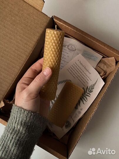 Катаные свечи из натуральной вощины