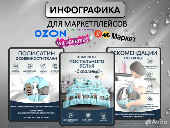 Дизайн карточек товара для мп/Анимация/Инфографика