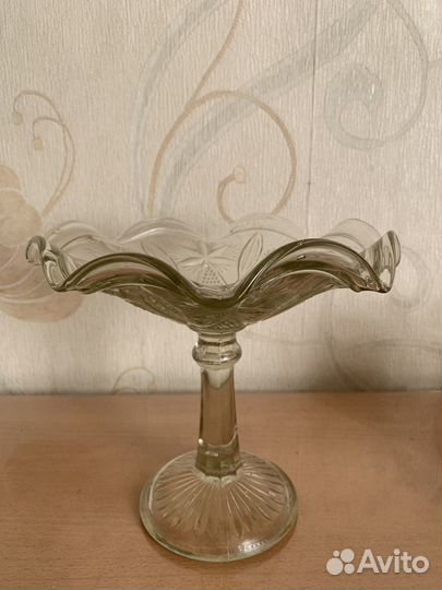 Ваза для фруктов на ножке СССР