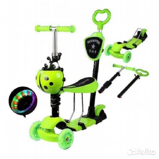 Детский самокат 3кол 5в1 