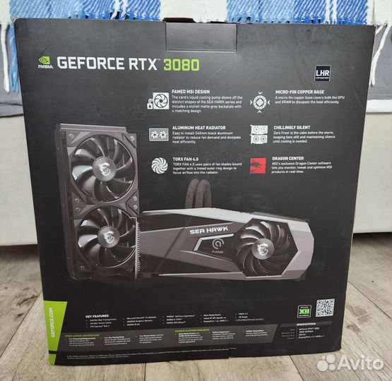 Видеокарта nvidia rtx 3080 msi sea hawk В резерве