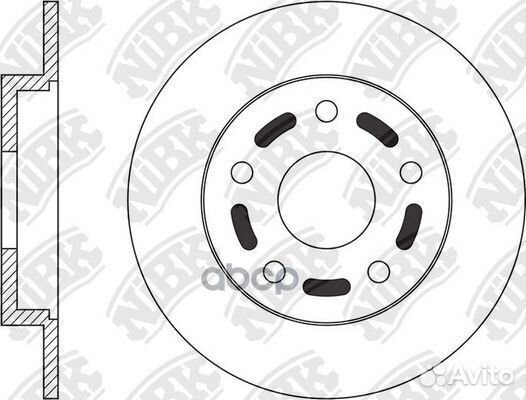 Диск тормозной задний NiBK RN1552 Толщина-10мм
