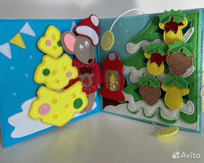 Детская книга из фетра