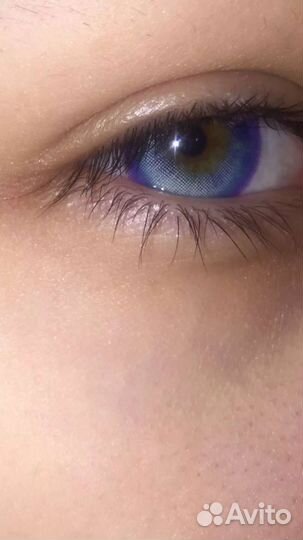 Сине-голубые цветные контактные линзы