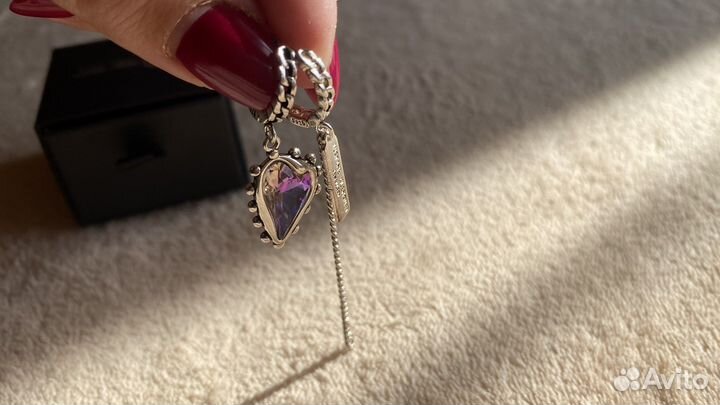 Серьги асимметричные с подвесками