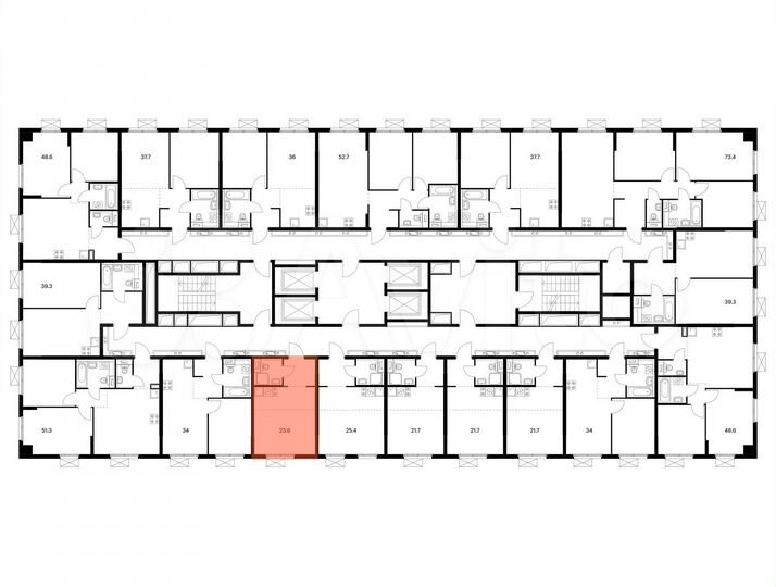 Квартира-студия, 23,6 м², 22/24 эт.