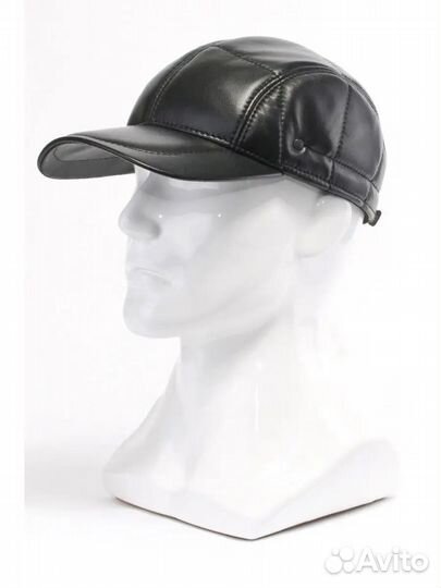 Кепка натуральная кожа