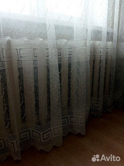 Тюль 5 метров цвет шампанское