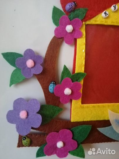 Фоторамка из фетра именная