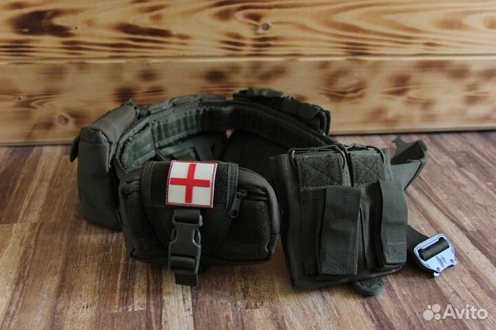 Пояс yakeda разгрузочный тактический с подсумками