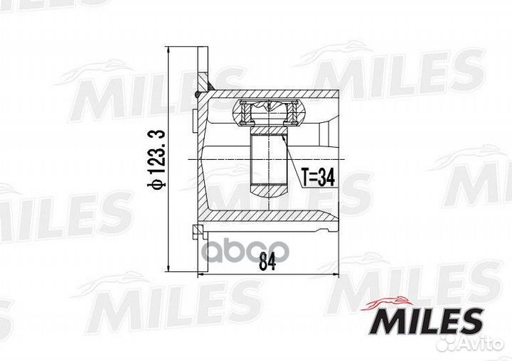 ШРУС внутренний VW sharan 97-10/ford galaxy (WG