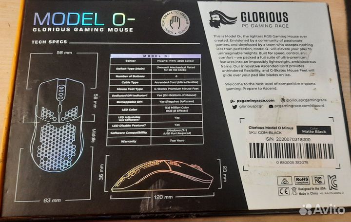 Мышь Glorious Model O Wireless