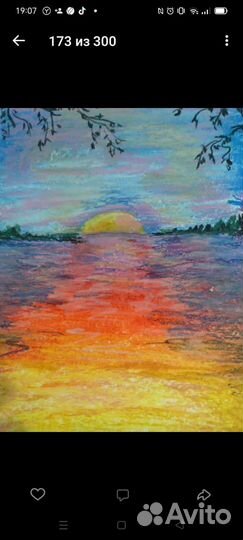 Картины восковыми мелками