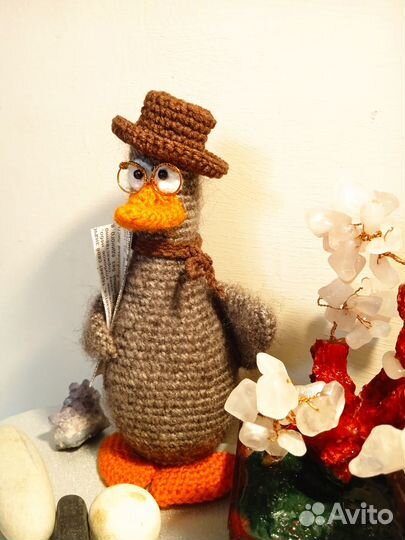 Интерьерная игрушка Гусь в шляпе