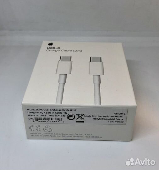 Оригинальный провод apple type-c/type-c 1м и 2м