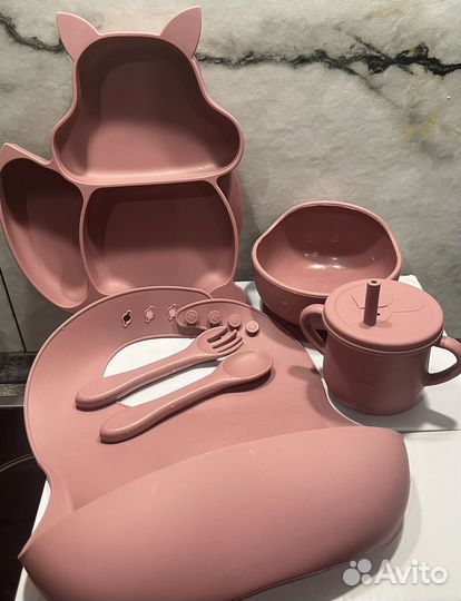 Набор детской силиконовой посуды