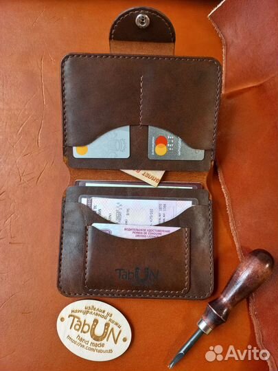 Портмоне мужской натуральная кожа ручная работа