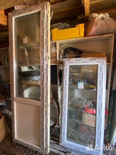 Комплект окно с дверью пластиковые