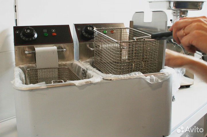 Фритюрница профессиональная двойная 8 литров х2, н