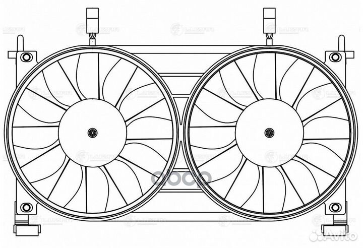 Блок электровентиляторов охлаждения с кожухом
