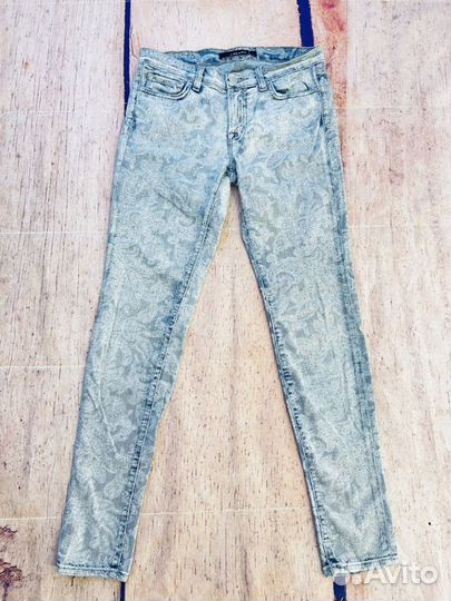 Расписные летние хиппи джинсы от J Brand S