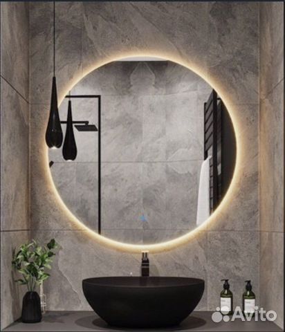 Интерьерное парящее зеркало D70, сенсор, 3000К