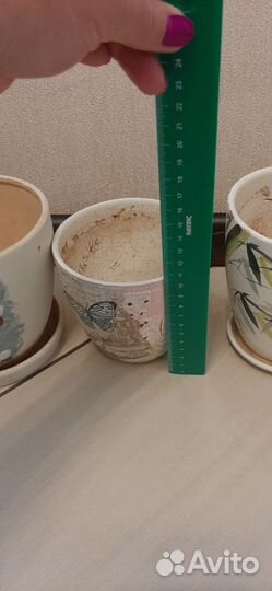 Керамические горшки для цветов бу