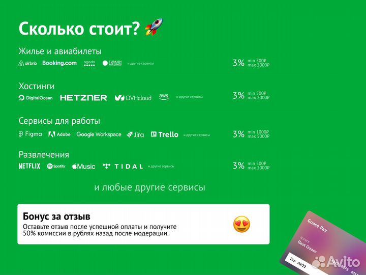 Оплата зарубежных сервисов и подписок