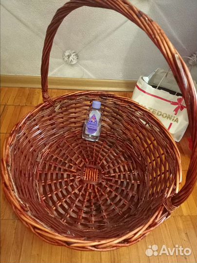 Корзина плетеная интерьерная большая