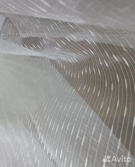 Тюль молочный новый (4*2,5) с утяжелителем