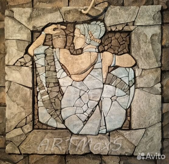 Арт бетон, скала в интерьере, декорации