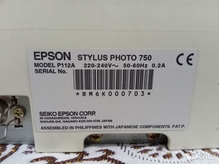 Принтер epson Stylus photo 750