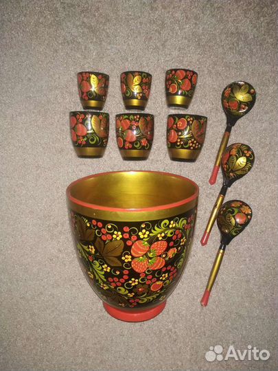 Хохлома деревянная посуда