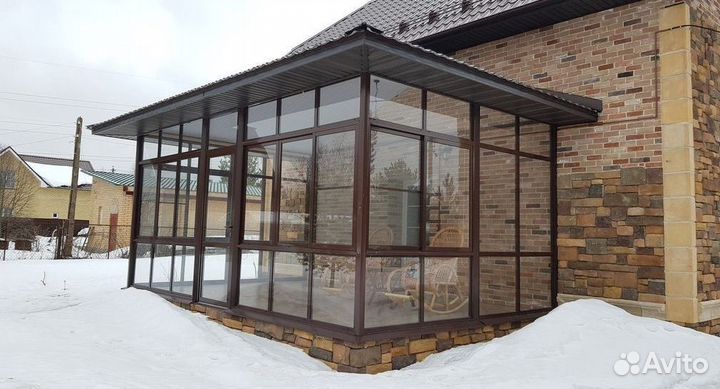 Остекление веранд беседок террас