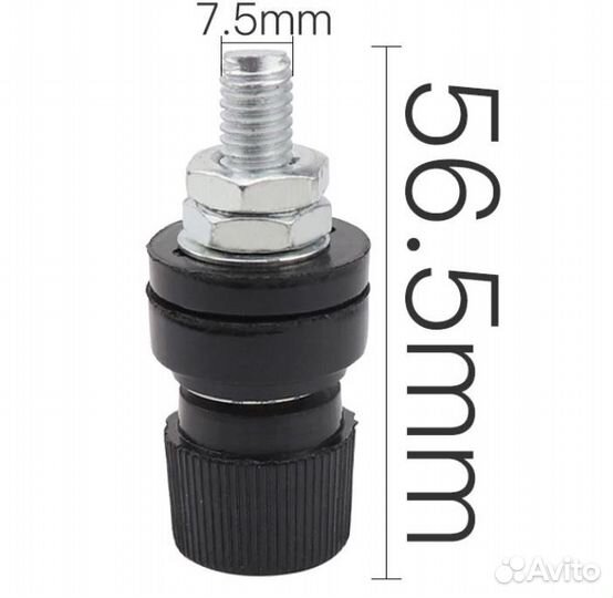 Клемма приборная ET M8-B (красная 8мм ток до 100А)