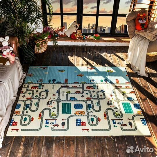 Детский коврик для ползания новый (заводской брак)