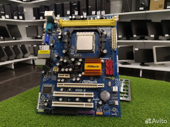 Материнская плата AsRock N68-S AM3 + Athlon II X2
