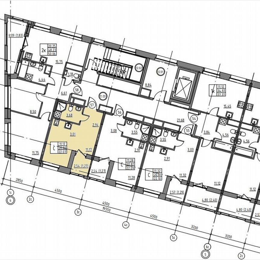 Квартира-студия, 22,1 м², 12/12 эт.